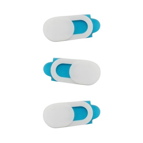 웹캠 커버 카메라 개인 정보 보호 슬라이더 스티커 전화 노트북 태블릿, 화이트, PVC