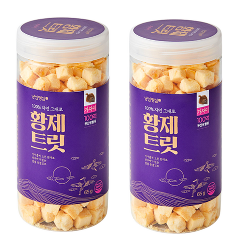 황제트릿 반려동물 동결건조 간식, 2개, 65g, 유산균 가자미