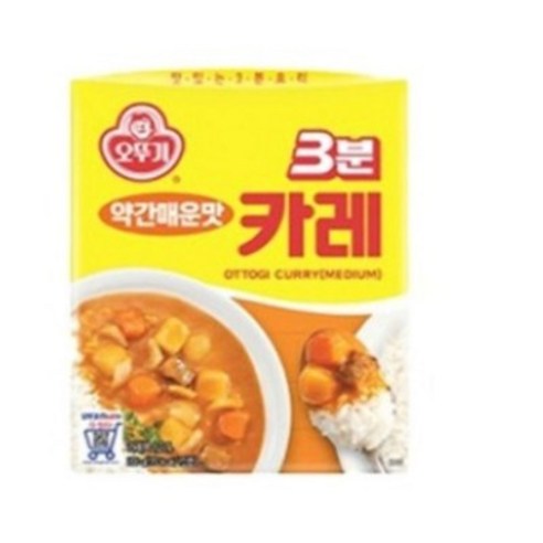 오뚜기3분 카레 약간매운맛, 200g, 1개