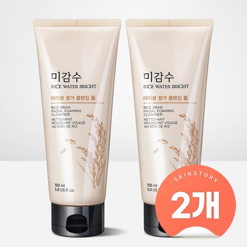 더 페이스샵 미감수 브라이트 쌀겨 클렌징 폼, 2개, 150ml