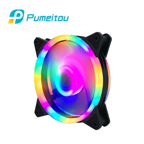 컴퓨터 본체 쿨러 케이스 쿨링팬 pumeitou 120mm 팬 사일런트 12cm 팬 cpu 냉각 rgb silent pc 팬 팬 12v dc adjust 팬 속도