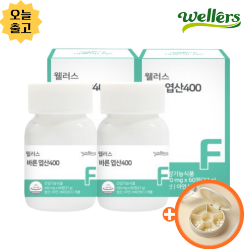 웰러스 바른 엽산400, 60정, 2개