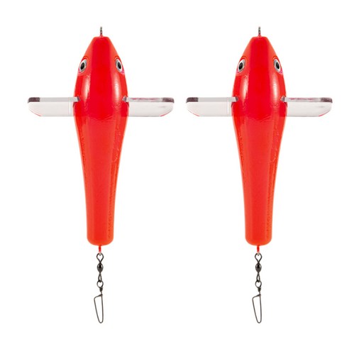 2pcs 바다 낚시 큰 새 티저 낚시 미끼 깊은 다이빙 조업 낚시, 20cm, 빨간, EVA
