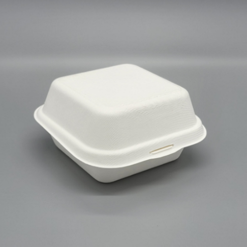 팩팜 펄프 햄버거 케이크 포장용기 B-003 (화이트/알뜰형), 500개입, 1개