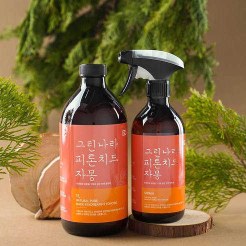 그린나라피톤치드 편백수 피톤치드 자몽향 천연탈취제 룸스프레이, 3개, 500ml 교보문구룸스프레이