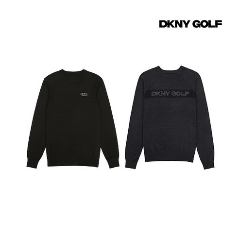 필드를 빛낼 품격, DKNY GOLF 남성 울블렌디드 라운드 골프 니트
