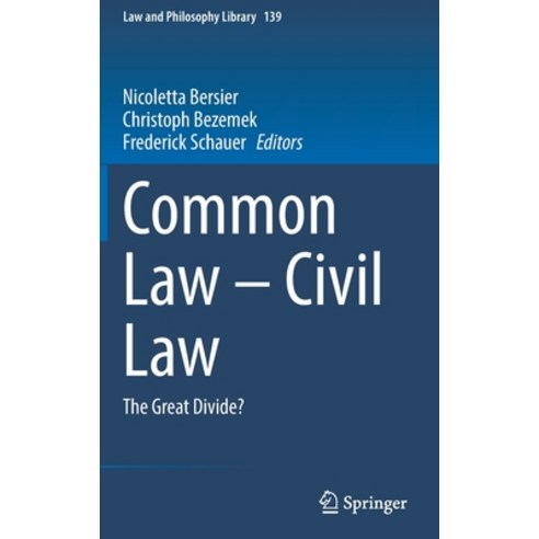 (영문도서) Common Law - Civil Law: The Great Divide? Hardcover, Springer, English, 9783030877170