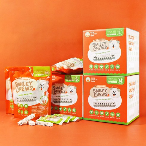 스마일리츄S 덴탈껌으로 사랑하는 반려견에게 건강한 미소를 선물하세요!
