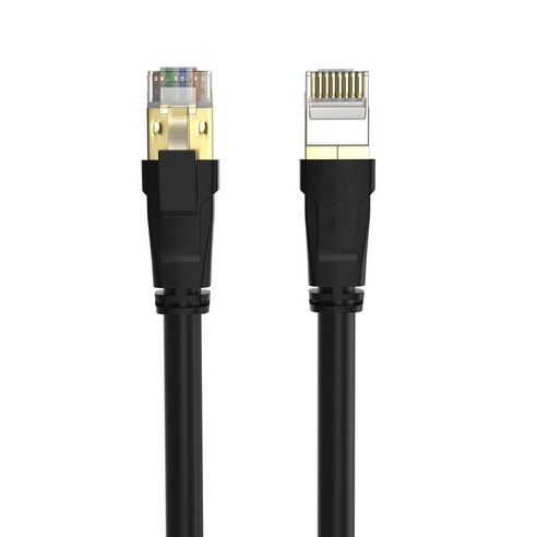 벤션 LSZH 난연 CAT8 SFTP 초고속 인터넷 랜케이블, 블랙, 1개, 2m