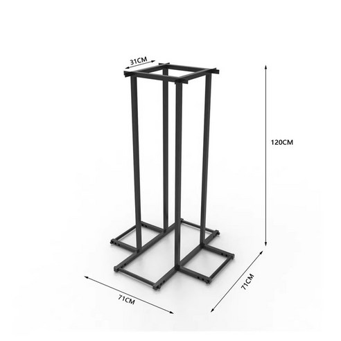 스키보관대 스탠드 행거 스노우보드 디스플레이 수납 보관대, 38 블랙 사방에 보관(4개까지 보관 가능)
