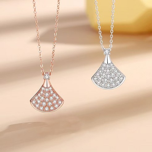 위드주얼리 18K 핑크골드 부채 팬던트 목걸이 목걸이팬던트