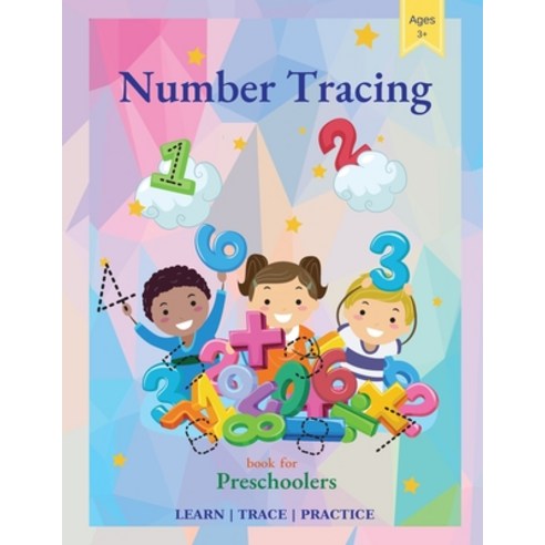 (영문도서) Number Tracing Book for Preschoolers: Trace Numbers Practice Workbook for Pre K Kindergarten... Paperback, RIA McKoby, English, 9788328980938