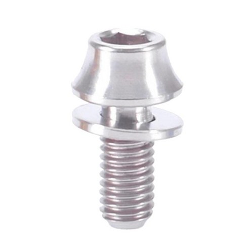 자전거 물병 케이지 홀더 브래킷 나사 랙 자전거 음료 컵 부품, 실버, 12mm, 티타늄 합금