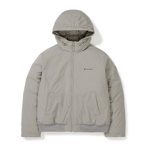 스노우피크 프로 봄버 후드 미들 다운 패딩 자켓 Khaki Gray