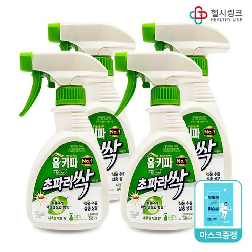 홈키파 초파리싹 스프레이 290ml, 4개