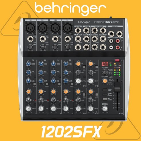 [공식인증점] 베링거 1202SFX 아날로그 믹서 12채널 USB 오디오 인터페이스