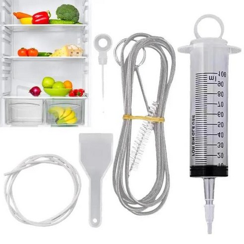 컴퓨터 청소기 냉장고 배수구 청소 도구 막힘 제거기 준설 구멍 브러시 물 배출구 클리너 가정용 냉동고, 한개옵션0