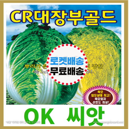 [OK씨앗] [CR대장부골드배추] 배추씨앗 종자(오케이씨앗), 1000립