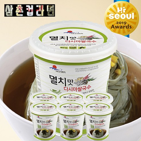 [간편 컵국수] 멸치맛 다시마 쌀국수 82g*6개