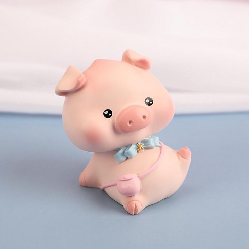 복숭아 돼지 수지 공예품 장식품, 복숭아 돼지 대형 C-장난꾸러기 돼지