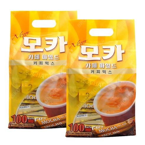 모카씨엔티 모카카페 마일드 커피믹스 100T X 2개(200T) 일회용, 12g, 100개입, 2개