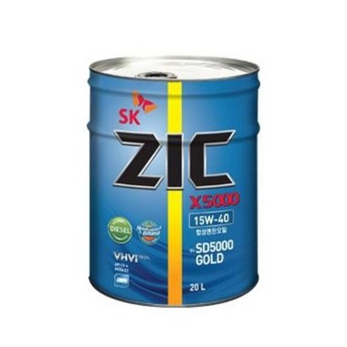 SK ZIC 지크 X5000 15W40(구 SD5000) 디젤 엔진오일 건설 중장비, 1개