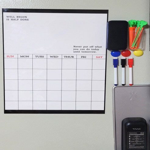 [OKㅣ강추] 냉장고에 끝없는 즐거움과 조직성을 안겨주는 밸류마켓 달력 화이트보드 시트 스티커 [OKNOWㅣ추천상품]