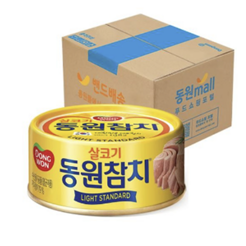 그린스프링 동원참치 살코기 라이트스탠다드 85g x 60캔(1박스), 60개