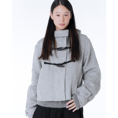 コート [MISEKI SEOUL] Duffle hoodie short coat GREY MUSINSA | MISEKI SEOUL Duffle hoodie short coat GREY
