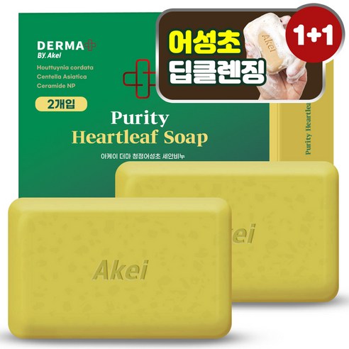 아케이 더마 청정어성초 세안비누 2개입, 110g, 1개