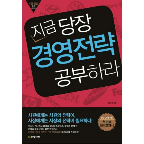 지금 당장 경영전략 공부하라:전략 실무를 위한 첫 번째 전략교과서, 한빛비즈