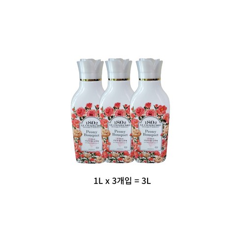 르샤트라 섬유유연제 피오니부케 본품, 3L, 6개