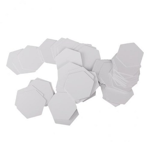 3x100 조각 육각 영어 종이 조각 퀼트 템플릿 공예 12mm, 화이트