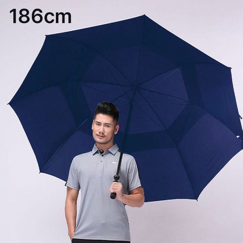   Regn Korea's largest 186 cm Double Cloth Automatic Golf Umbrella Light and Strong Super Large Umbrella Luxury End Plate King Clothing Umbrella Welding Umbrella Self-Production