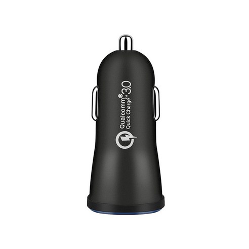 듀얼 QC3.0 점연기 차량용 고속 충전기, 듀얼 qc3.0(블랙), 검은색