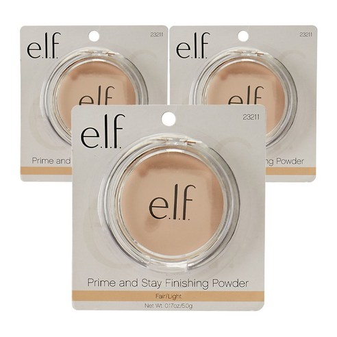 elf 프라임 앤 스테이 피니싱 파우더 5.0g, Fair/Light, 3개