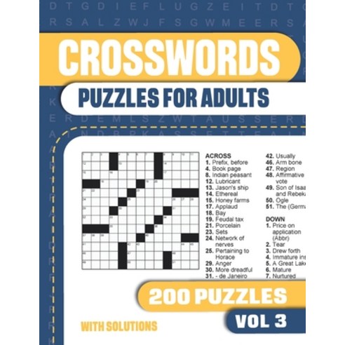 Crosswords Puzzles for Adults: Crossword Book with 200 Puzzles for Adults. Seniors and all Puzzle Bo... Paperback, Independently Published