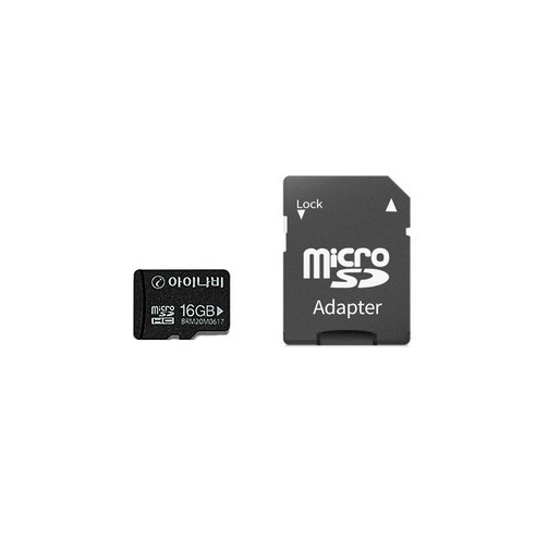 아이나비 정품 블랙박스 메모리카드 16G MicroSDHC 벌크케이스 SD어댑터 포함, 16GB
