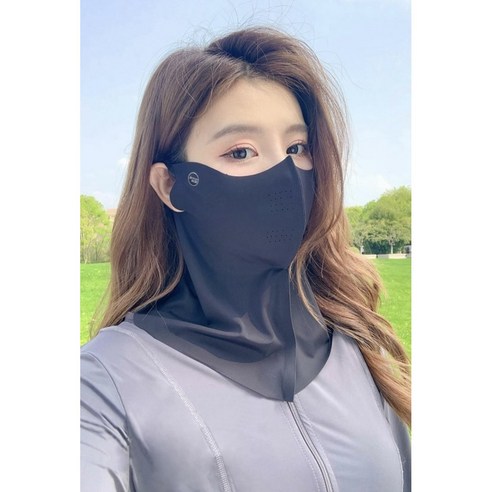 숨쉬기 편한 자외선 차단 마스크, 블랙1+1, 2개