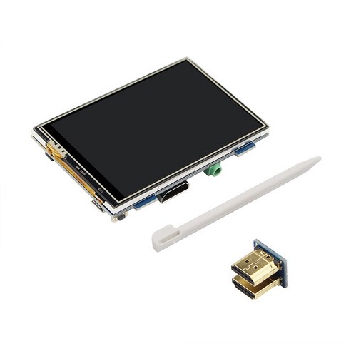 Xzante 용 라즈베리 파이 3B 터치 스크린 480X320 백라이트 3.5 인치 +/3B PC LCD 디스플레이 조정, 검은 색, 플라스틱 + 금속