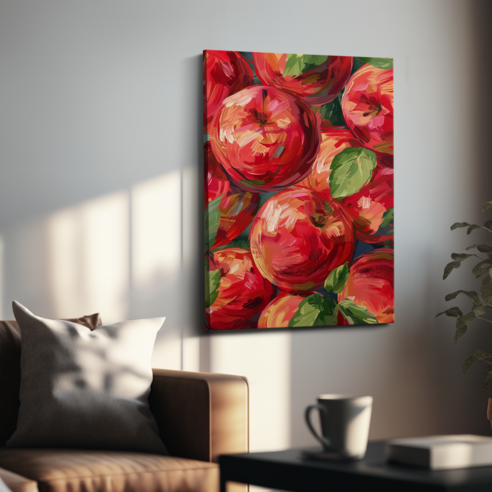 아트앤코 돈 들어오는 사과 캔버스 그림 75x50cm 풍수지리 인테리어 대형 액자, AT3073 풍요와 번영의 붉은사과