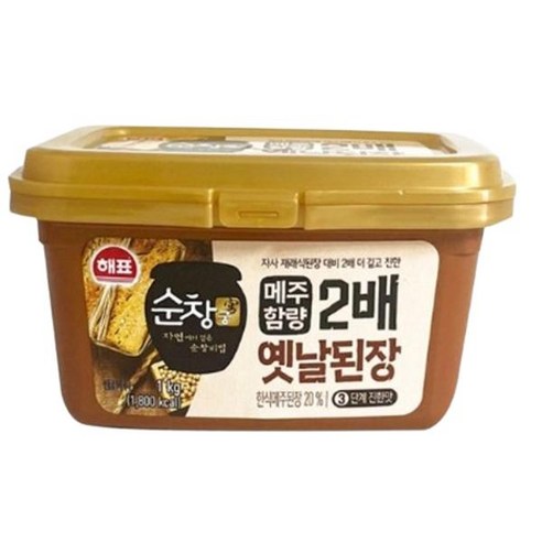 해표 [엄마맛집]순창궁 옛날된장 1kg 명절식재료 설날 명절 찌개 볶음 조리 나물 감칠맛 양념, 20개