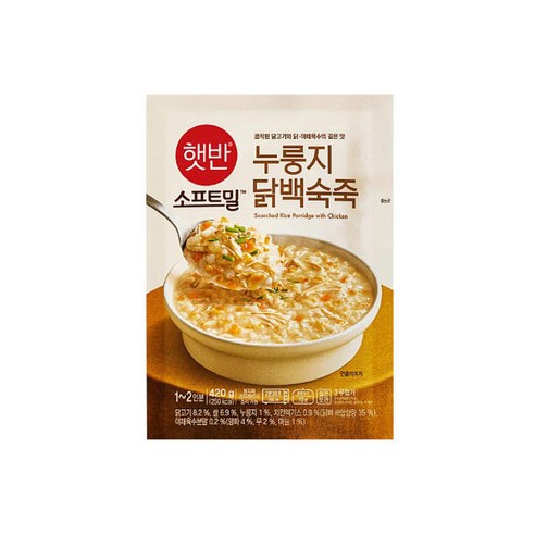 비비고 파우치 죽 (햇반 소프트밀) 420g 소고기죽 전복죽