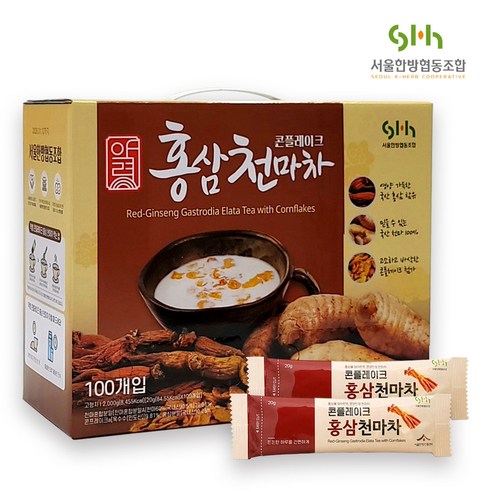 [서울한방협동조합] 약령 콘플레이크 홍삼천마차 100포, 20g, 100개입, 1개