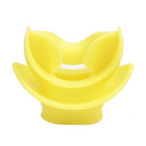 스쿠버 다이빙 레귤레이터 및 스노클링용 2-4팩 마우스 피스 옐로우, 2개, 실리콘, 노란색
