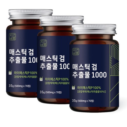 자연바름 하이 매스틱 100프로 메스틱 검 분말 정 위, 4개, 35g