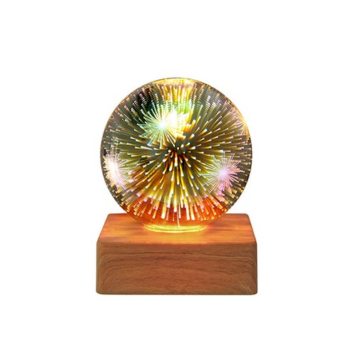 JODIANA LED 3D 크리스탈 구슬 USB 무드등 불꽃놀이 별하늘 애정, A
