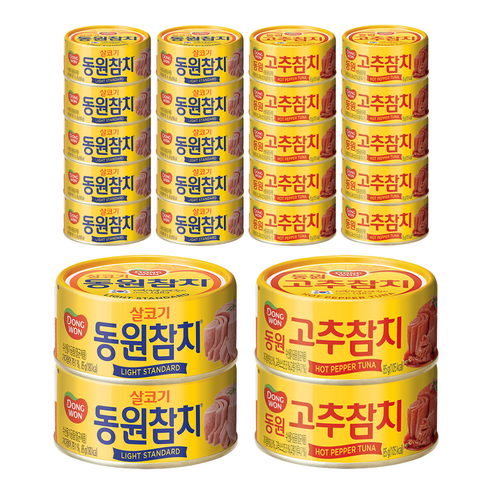 동원 참치 살코기 라이트스탠다드 85g x 10p + 고추 85g x 5p, 1세트