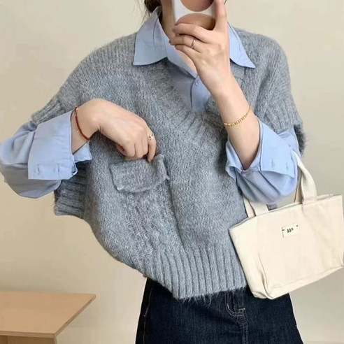 추천제품 미스아미 여성 오버핏 크롭 니트 조끼: 따뜻하고 세련된 겨울 필수품 추천제품 미스아미 여성 오버핏 크롭 니트 조끼: 따뜻하고 세련된 겨울 필수품