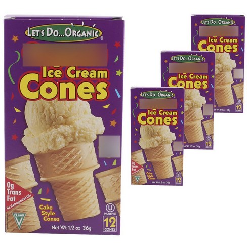 Lets Do Organics 아이스크림 콘, 3g, 48개입